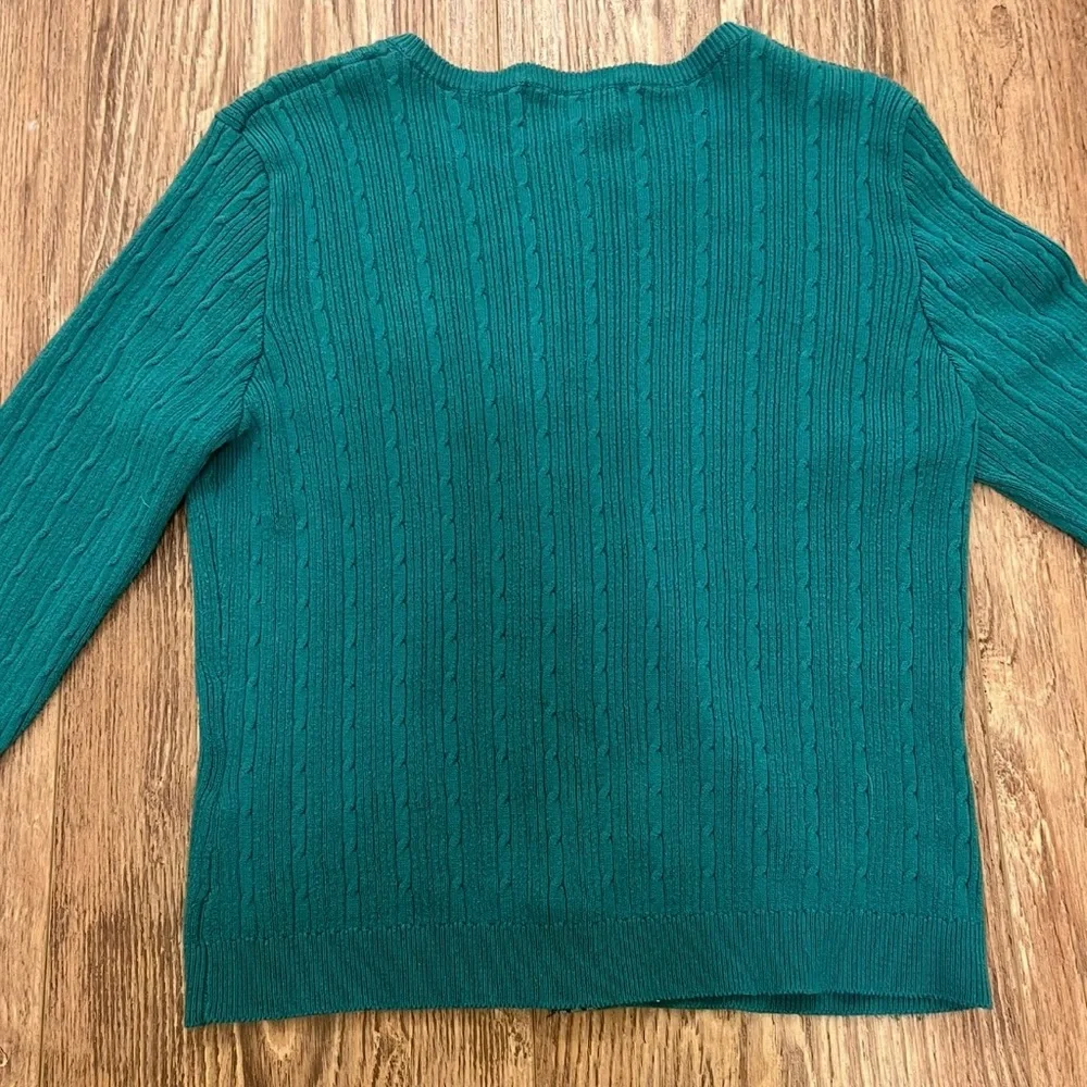 Teal Button-Up Sweater - Picture 3 of 3